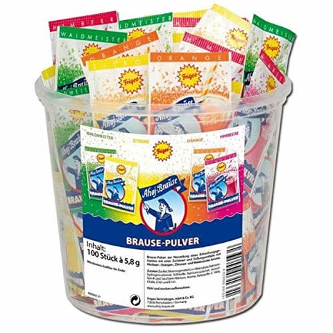 Frigeo Ahoj Brause-Pulver in 4 Sorten, 100 Beutel, 580 g