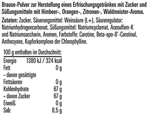 Frigeo Ahoj-Brause Pulver – Vorrats-Box, 500 Beutel, in der 2,9 kg Tüte