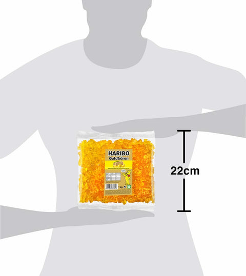 Haribo Goldbären Zitrone, sortenreine Gummibären, 1kg
