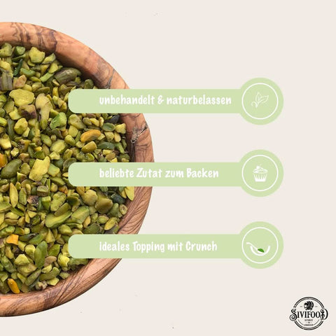 SIVIFOOD Pistazienkerne grob gehackt 250g