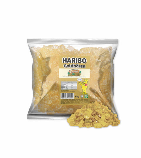 Haribo Goldbären Ananas, sortenreine Gummibären, 1kg