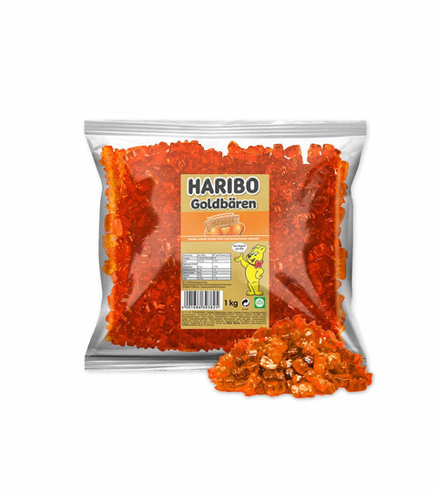 Haribo Goldbären Saft- Orange, sortenreine Gummibärchen, 1kg