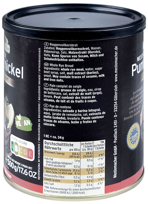 Mestemacher Pumpernickelnbrot 12 x 500g