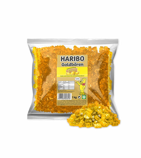 Haribo Goldbären Zitrone, sortenreine Gummibären, 1kg