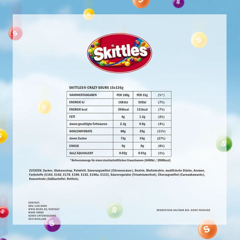 Skittles Crazy Sours 136g