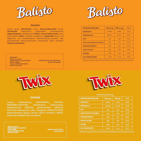 Mars, Snickers, Balisto & mehr Mixed Schokoriegel Box 72 Riegel (1 x 3.8kg)