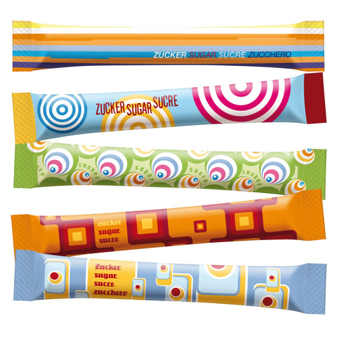 Hellma Feinzucker-Sticks 500 Stk. je 4 g weißer Zucker - 2 kg Vorrats-Box - Zuckertütchen einzeln, für Kaffee oder Tee