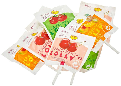 Ahoj Frigeo Traubenzucker Lolly Erdbeer, Tropic und Kirsch, 1000 Stück, 7,5kg
