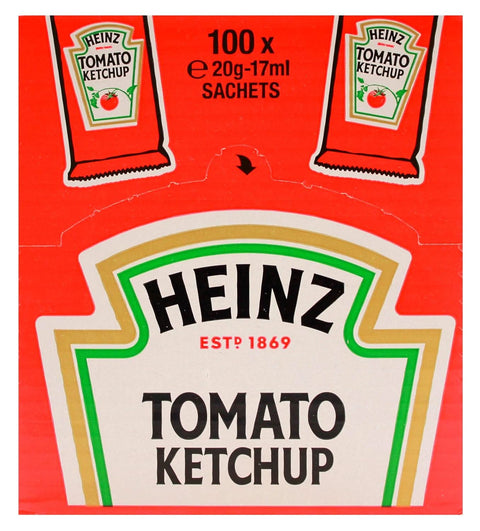 Heinz Tomato Ketchup Classic – Tomatenketchup in Portionsbeutel – 100 x 17 ml