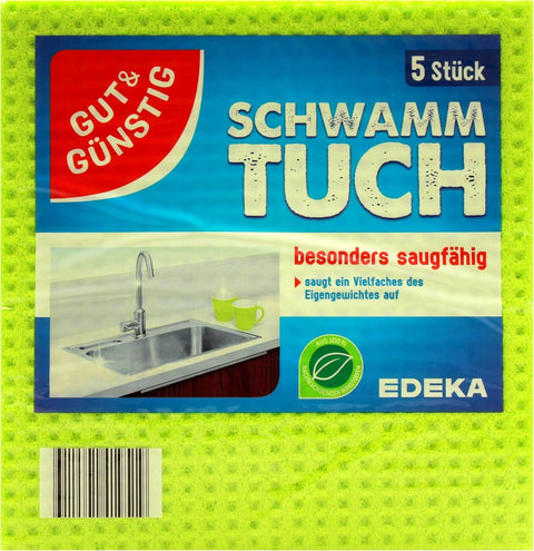 Gut & Günstig Schwammtuch 5 Stück, 15er Pack