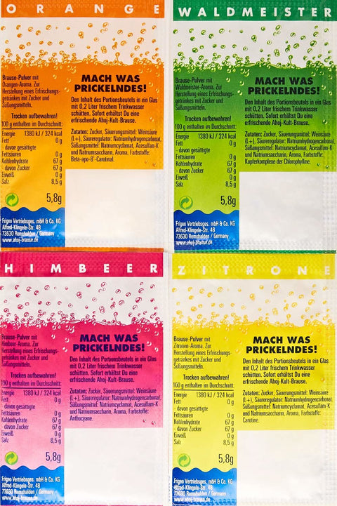 Frigeo Ahoj-Brause Pulver – Vorrats-Box, 500 Beutel, in der 2,9 kg Tüte