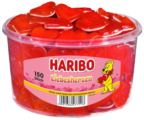 Haribo Liebesherzen Runddose 150 Stück