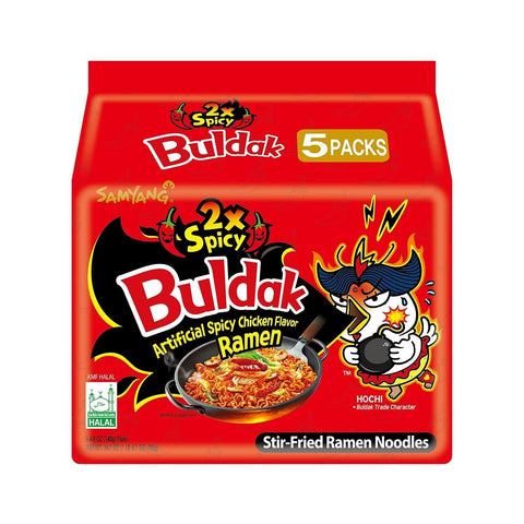 Samyang Instant Bratnudeln Super Hot Chicken - Ramen, Double Spicy (5er Pack)