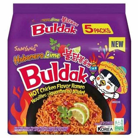 Samyang Buldak Habanero Lime Violett 5er Pack