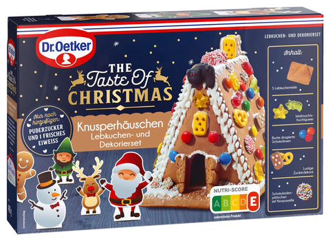 Dr. Oetker Knusper-Häuschen 403g – Lebkuchenhaus Bauset zu Weihnachten