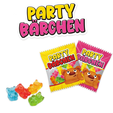Frucht Gummibärchen Mix 100 Stück - Wurfmaterial für Karneval und Fasching - Minibeutel einzeln verpackt - Süßigkeiten, Gummibärchen Großpackung