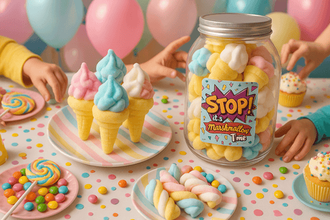 Kindergeburtstagsfeier mit den Mellow Mellow Marshmallow Eishörnchen
