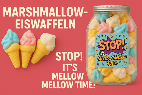 Werbebild für Mellow Mellow Marshmallow Eishörnchen