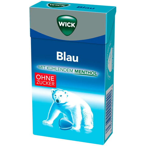 Wick Blau Halsbonbon ohne Zucker (20x 46g Box)