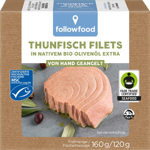 MSC Thunfisch Filets in Bio-Olivenöl  160g