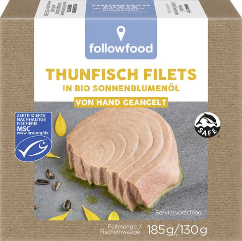 MSC Thunfisch Filets in Bio-Sonnenbl.-Öl 185g