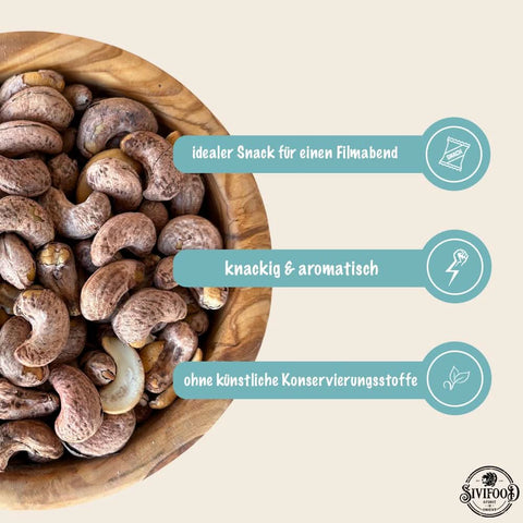 SIVIFOOD Jumbo Cashewkerne mit Haut 250g