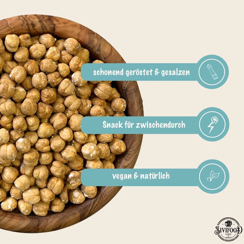 SIVIFOOD Kichererbsen geröstet und gesalzen 500g