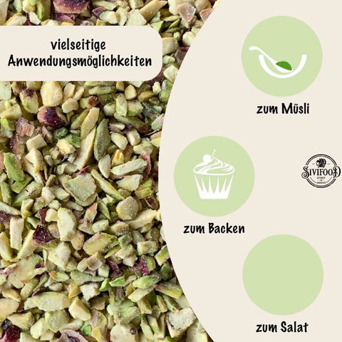 SIVIFOOD Pistazienkerne grob gehackt 250g