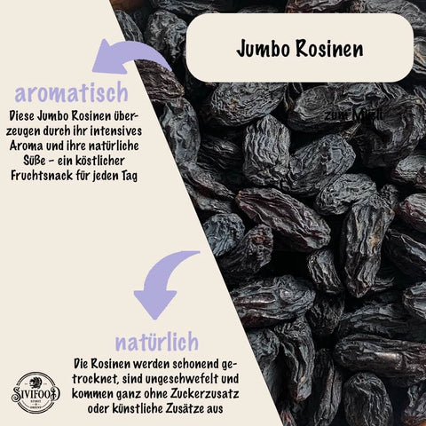 SIVIFOOD schwarze Jumbo Rosinen 300g