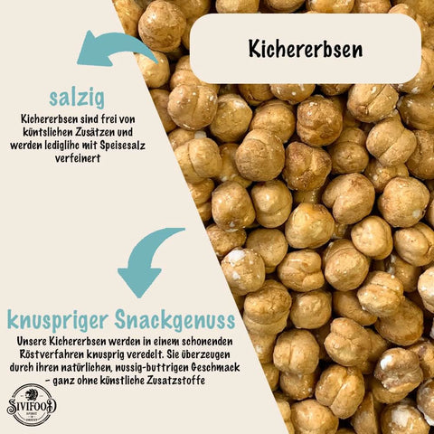 SIVIFOOD Kichererbsen geröstet und gesalzen 500g