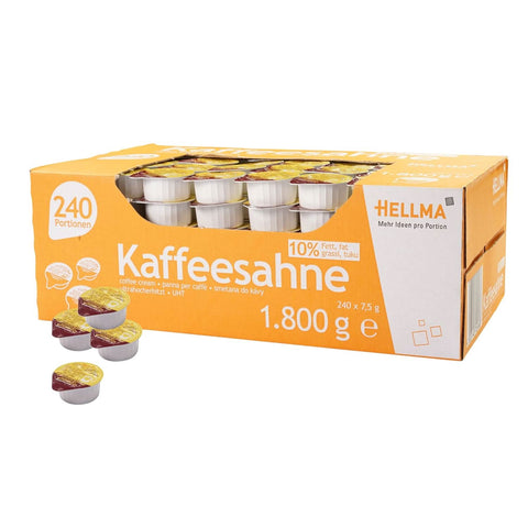 Hellma Kaffeesahne 10% Fett 240 Stk. je 7,5 g - 1,8 kg