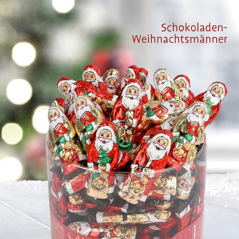Riegelein massive Weihnachtsmännchen Dose, 70 Stück