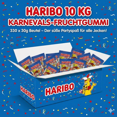 Haribo Wurfmaterial Minis für Karneval und Fasching - ca. 330 Stück - 10kg