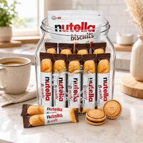 Nutella Geschenkglas mit B-ready & Biscuits – 31 Snacks im Glas - 502g