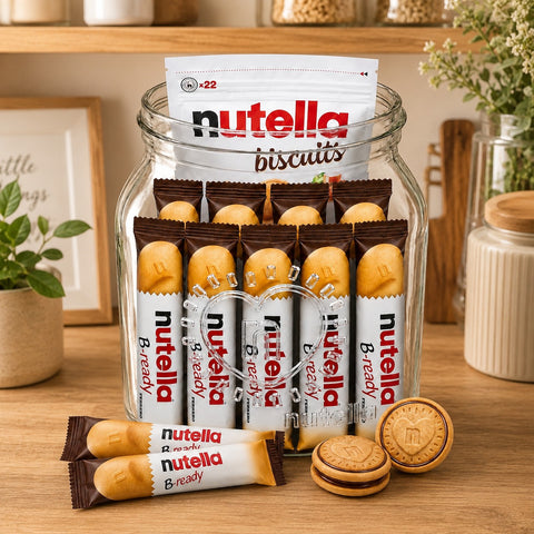 Nutella Geschenkglas mit B-ready & Biscuits – 31 Snacks im Glas - 502g