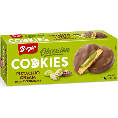Bergen Obsession Kekse mit Pistazien und Milchschokolade 128g