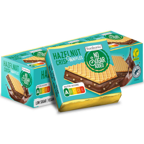 Frankonia No Sugar Added Hazelnut Crisp Waffles Vegan 9er