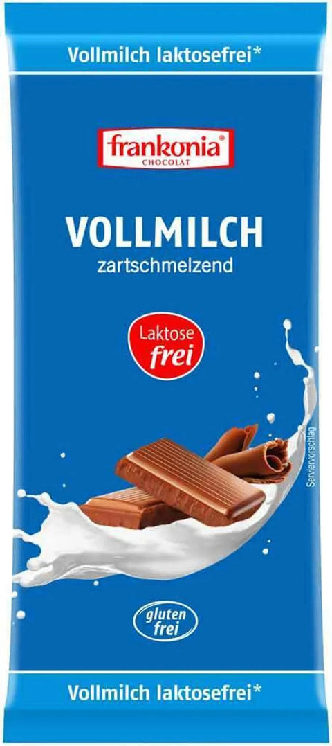 Frankonia Vollmilch Schokolade laktosefrei und glutenfrei 100g