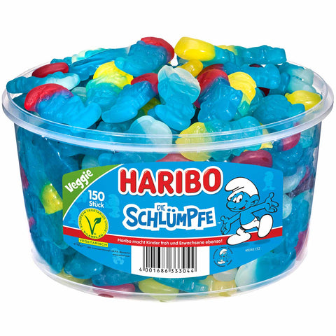 Haribo Die Schlümpfe Fruchtgummi 150er Dose - Prime-Store Süßigekiten Schnellversand