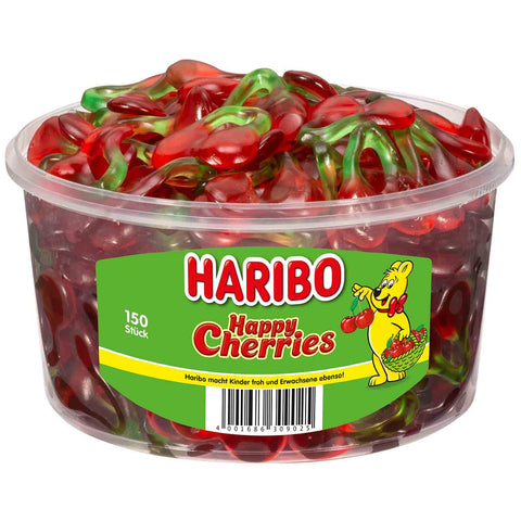 Haribo Happy Cherries Fruchtgummi Dose 150er - Prime-Store Süßigkeiten Schnellversand