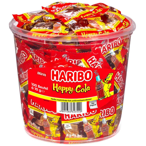 Haribo Happy Cola Minis 100er Dose - Süßigkeiten Schnellversand