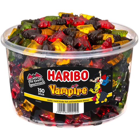 Haribo Vampire Halloween Fruchtgummi 150er Dose - Süßigkeiten Schnellversand