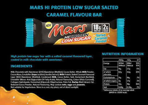 Mars Low Sugar High Protein Bar Salted Caramel 57g