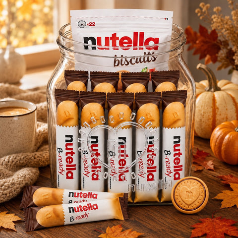 Nutella Geschenkglas mit B-ready & Biscuits – 31 Snacks im Glas - 502g