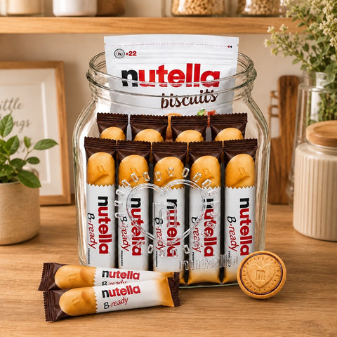Nutella Geschenkglas mit B-ready & Biscuits – 31 Snacks im Glas - 502g