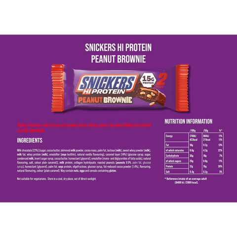 Snickers Peanut Brownie Proteinriegel 50g