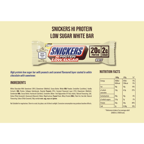 Snickers White Low Sugar High Proteinriegel 57g