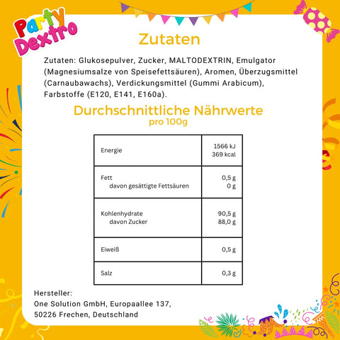 Traubenzucker-Ketten - Wurfmaterial für Karneval & Fasching – 40 Stück einzeln verpackt 720g